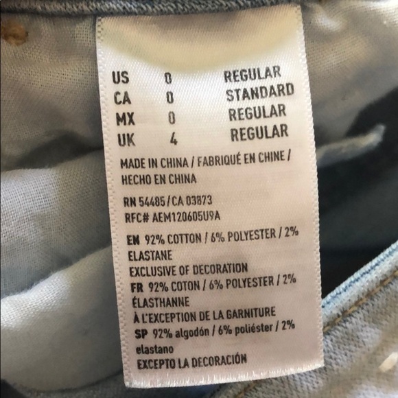 American Eagle light wash jegging size 0 - Picture 6 of 10
